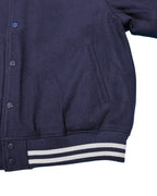Basic One Point Melton Stadium JKT - Navy