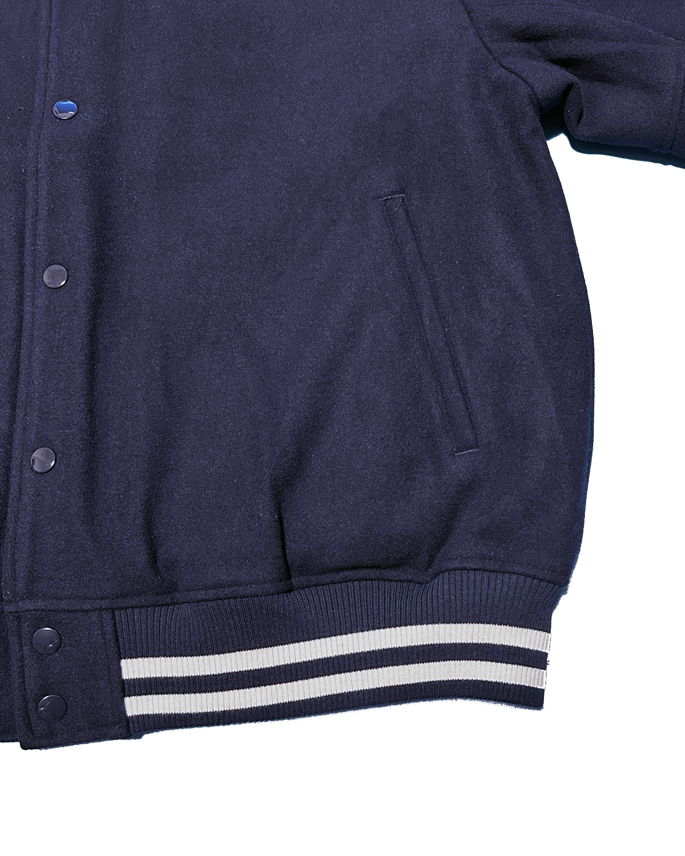 Basic One Point Melton Stadium JKT - Navy