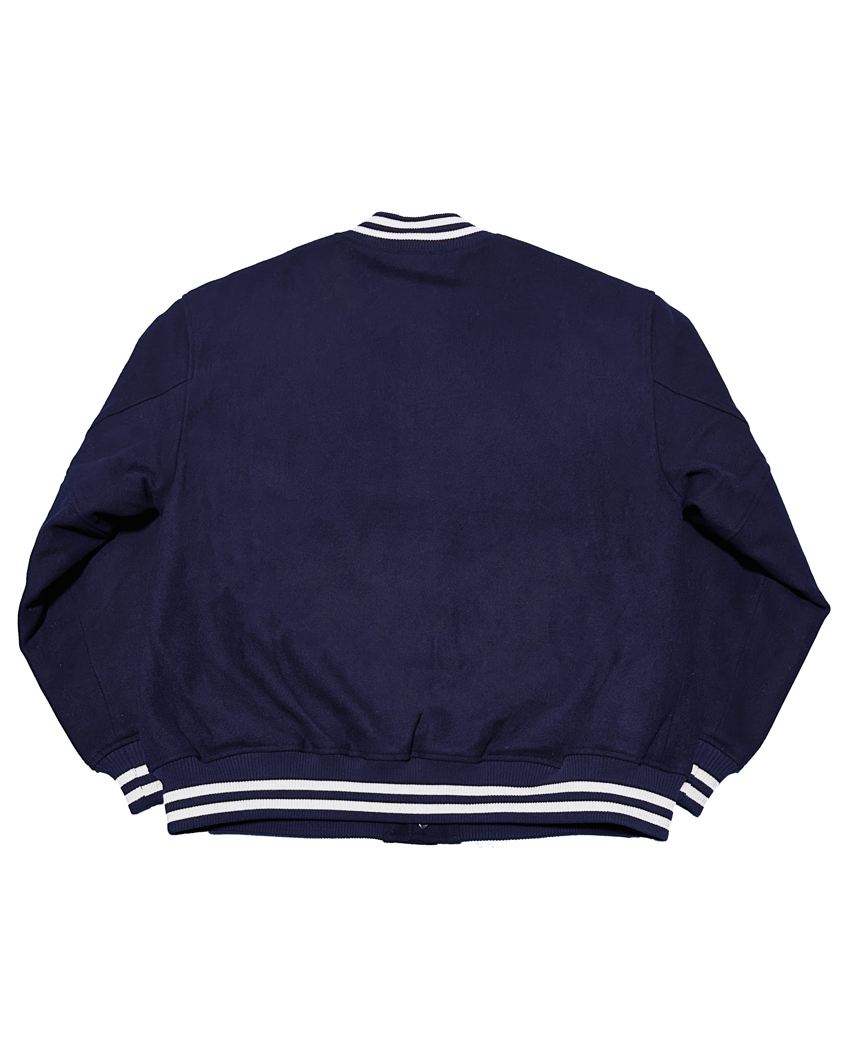 Basic One Point Melton Stadium JKT - Navy
