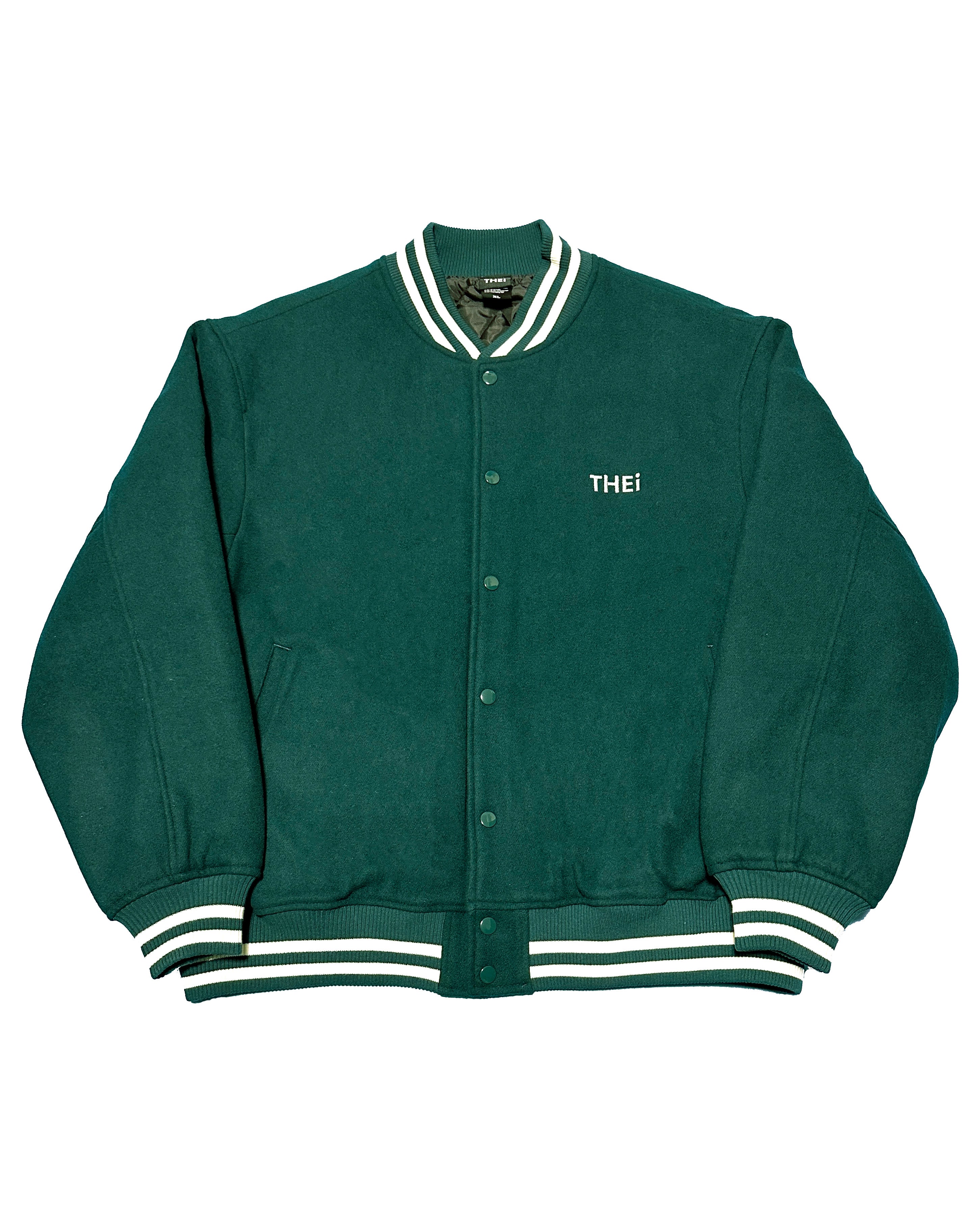 Basic One Point Melton Stadium JKT - Billiard Green