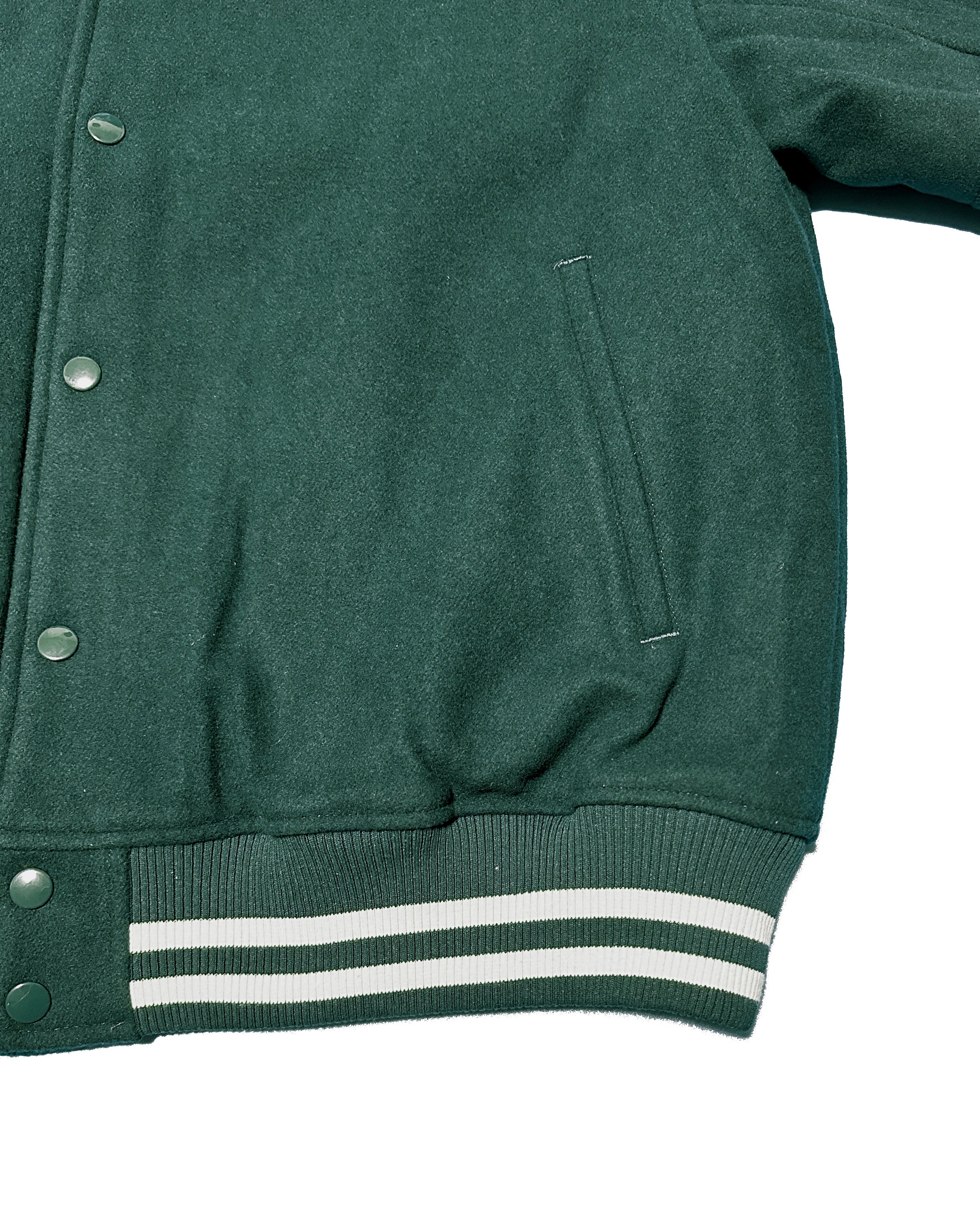 Basic One Point Melton Stadium JKT - Billiard Green
