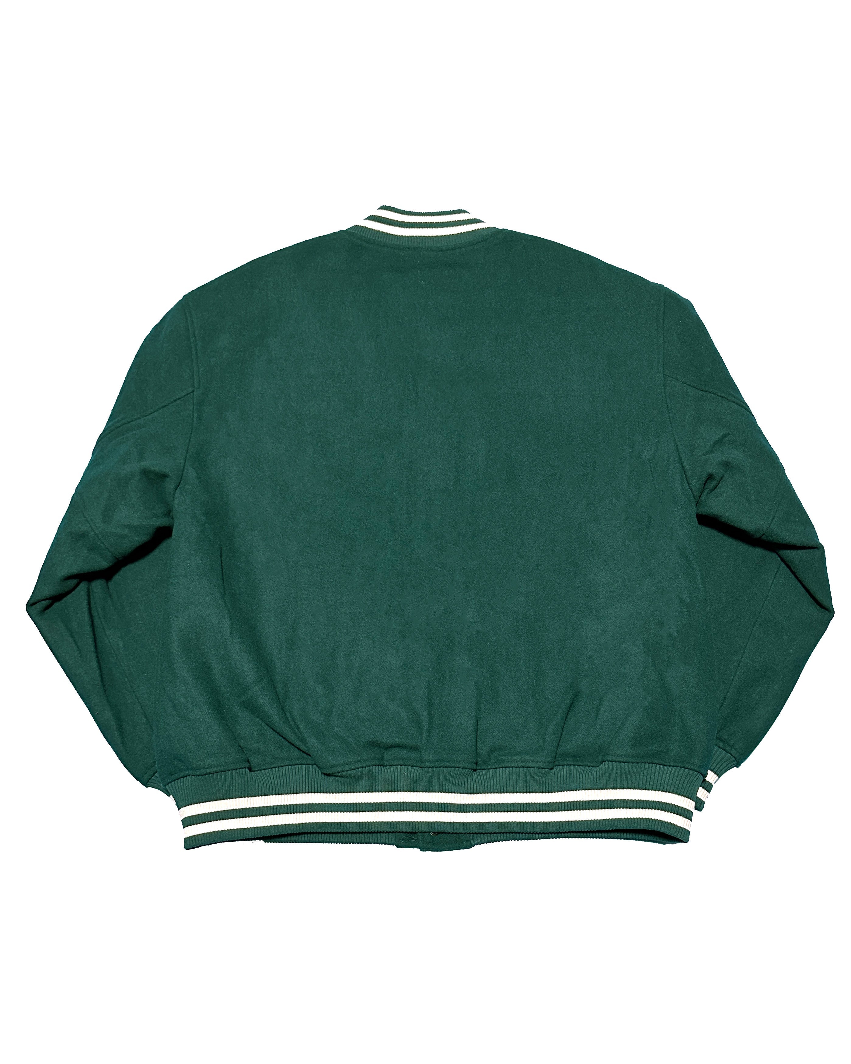 Basic One Point Melton Stadium JKT - Billiard Green