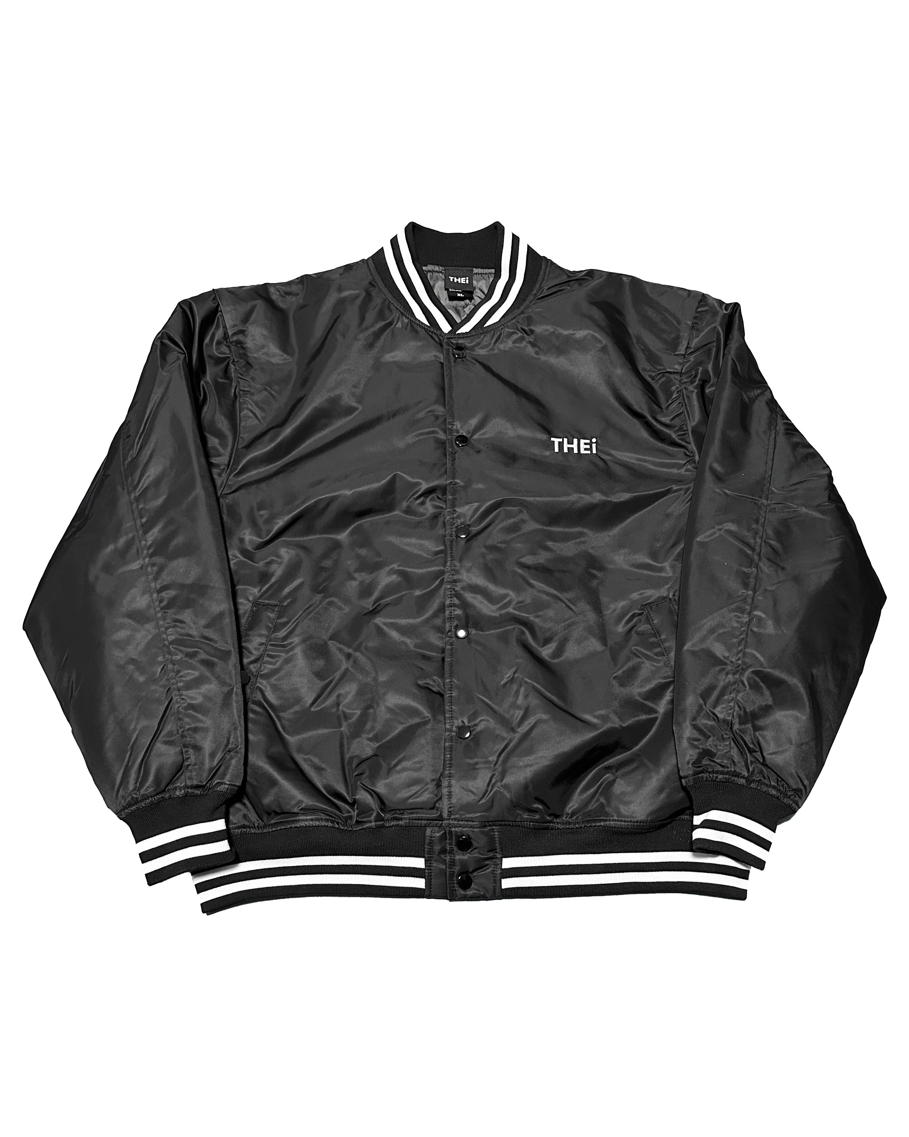 Basic One Point Nylon Stadium JKT - Black / White
