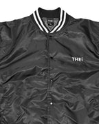 Basic One Point Nylon Stadium JKT - Black / White