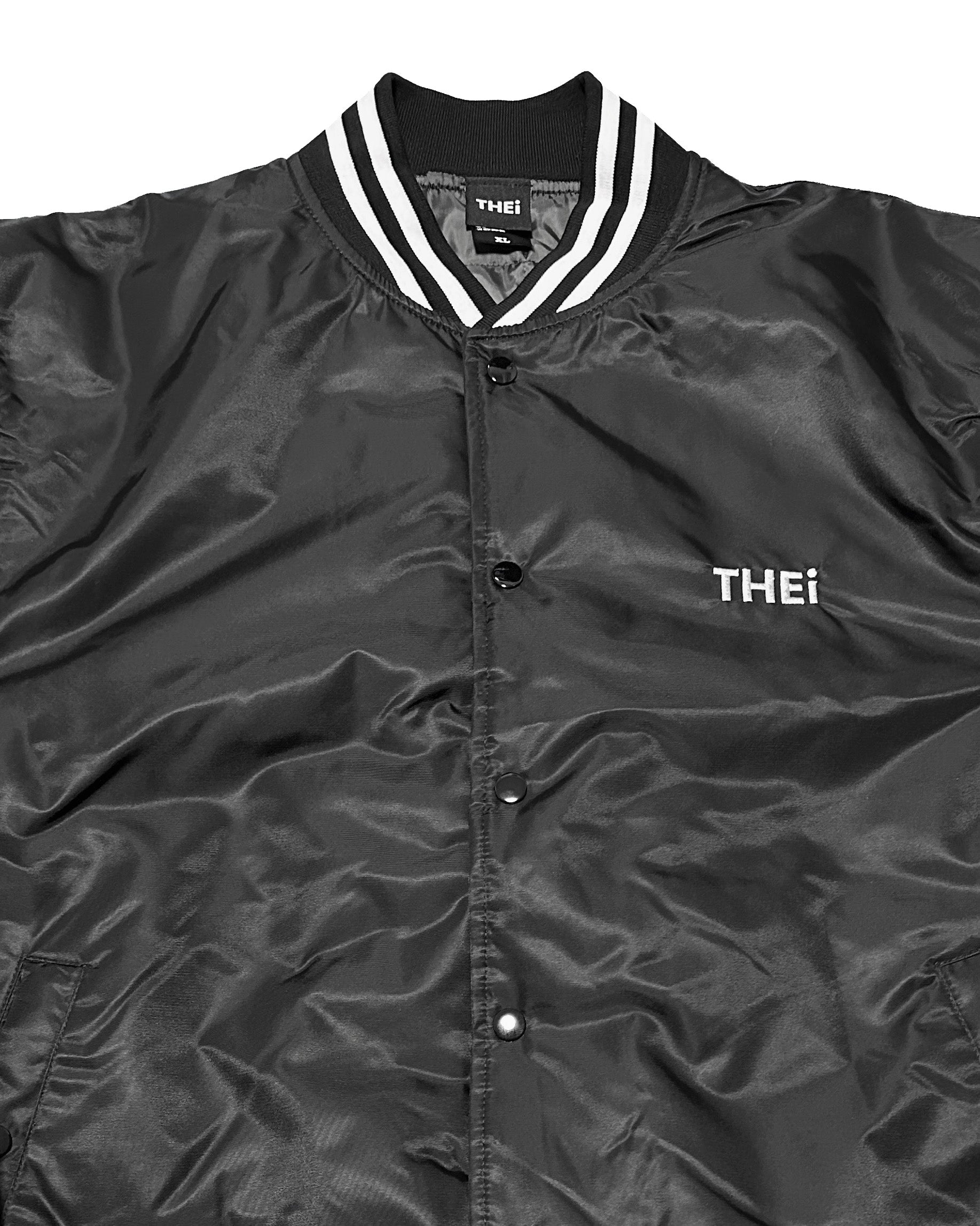Basic One Point Nylon Stadium JKT - Black / White