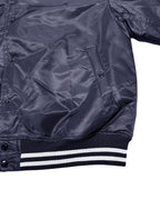 Basic One Point Nylon Stadium JKT - Navy / White