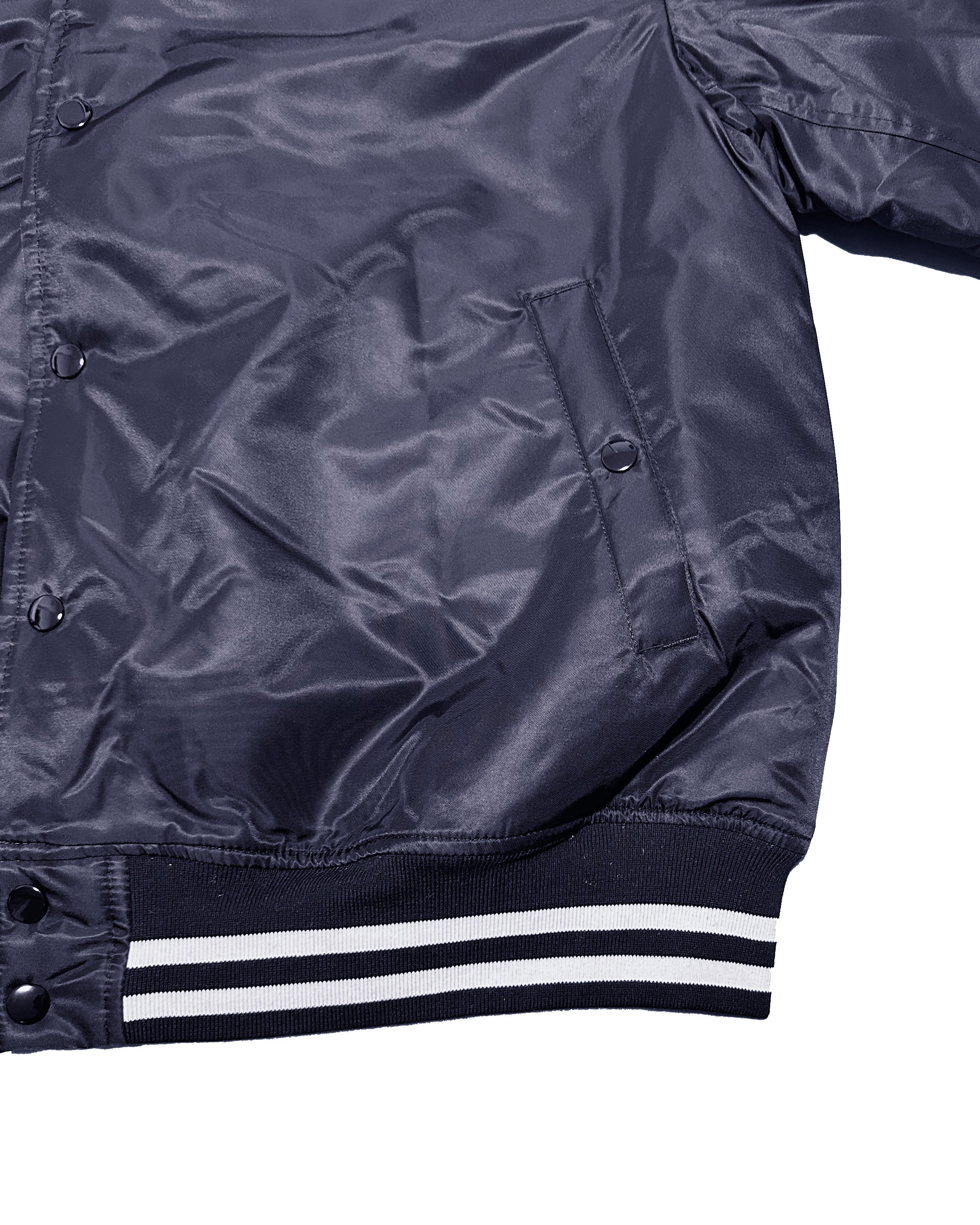 Basic One Point Nylon Stadium JKT - Navy / White