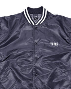 Basic One Point Nylon Stadium JKT - Navy / White