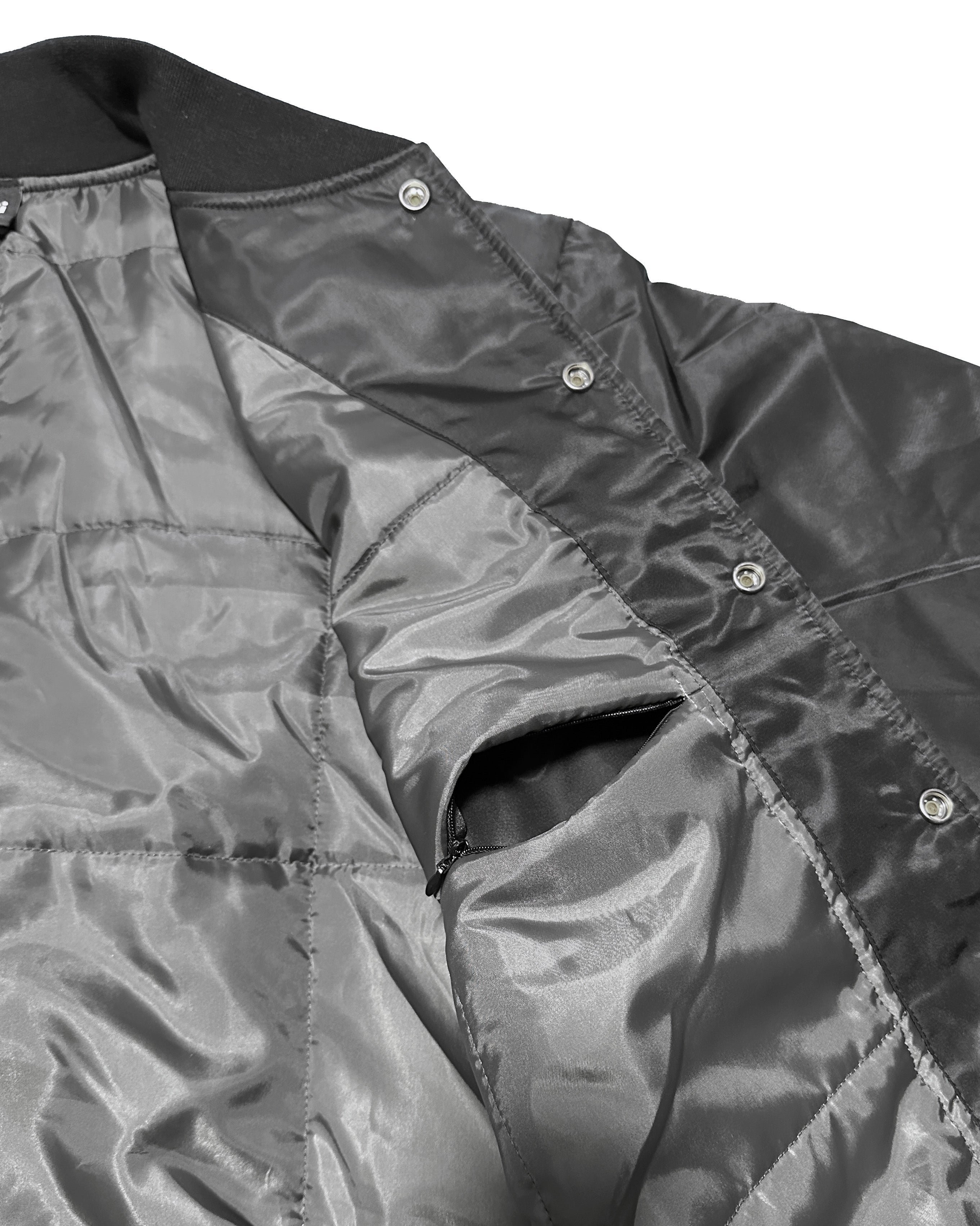 Basic One Point Nylon Stadium JKT - Black