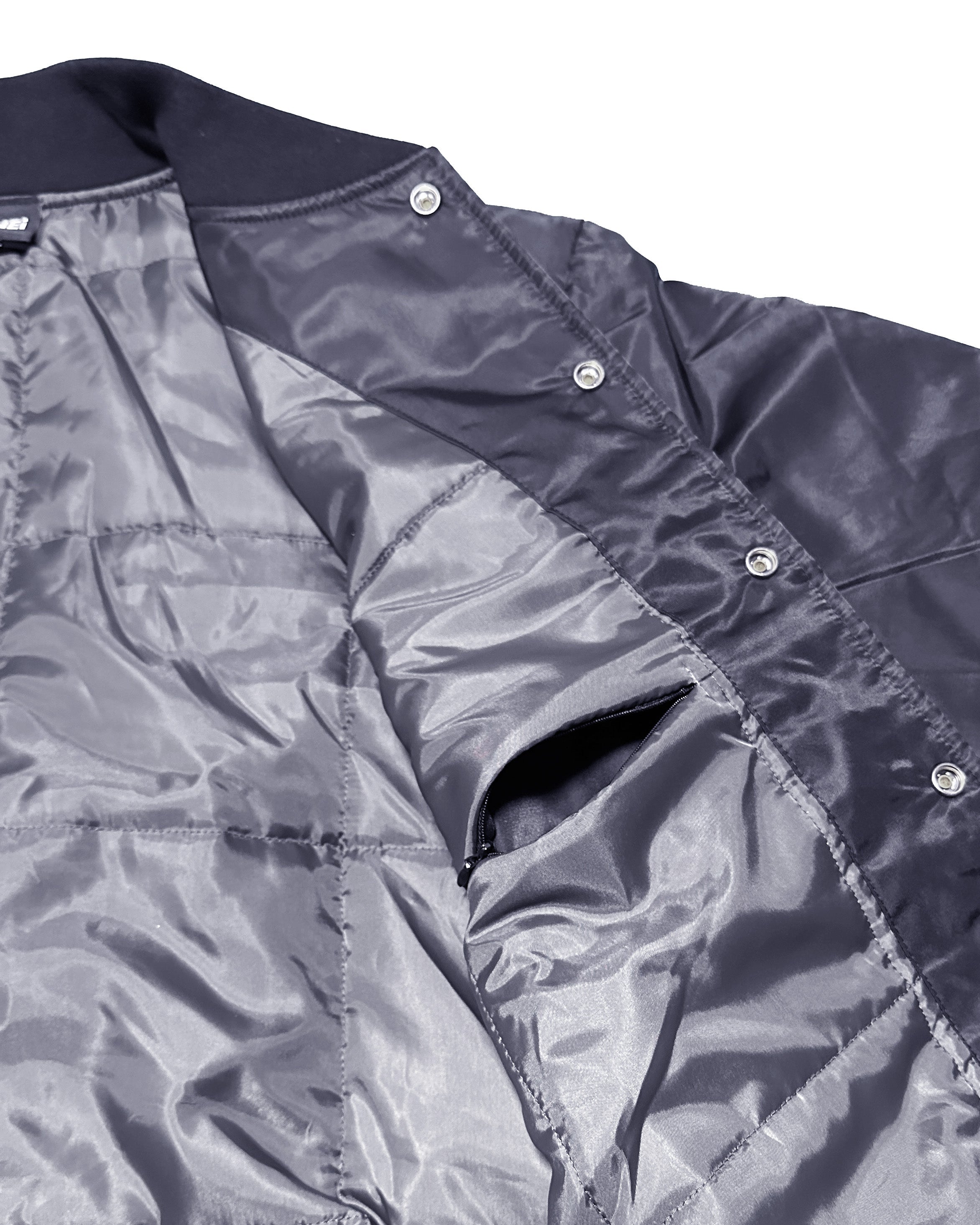 Basic One Point Nylon Stadium JKT - Navy / White