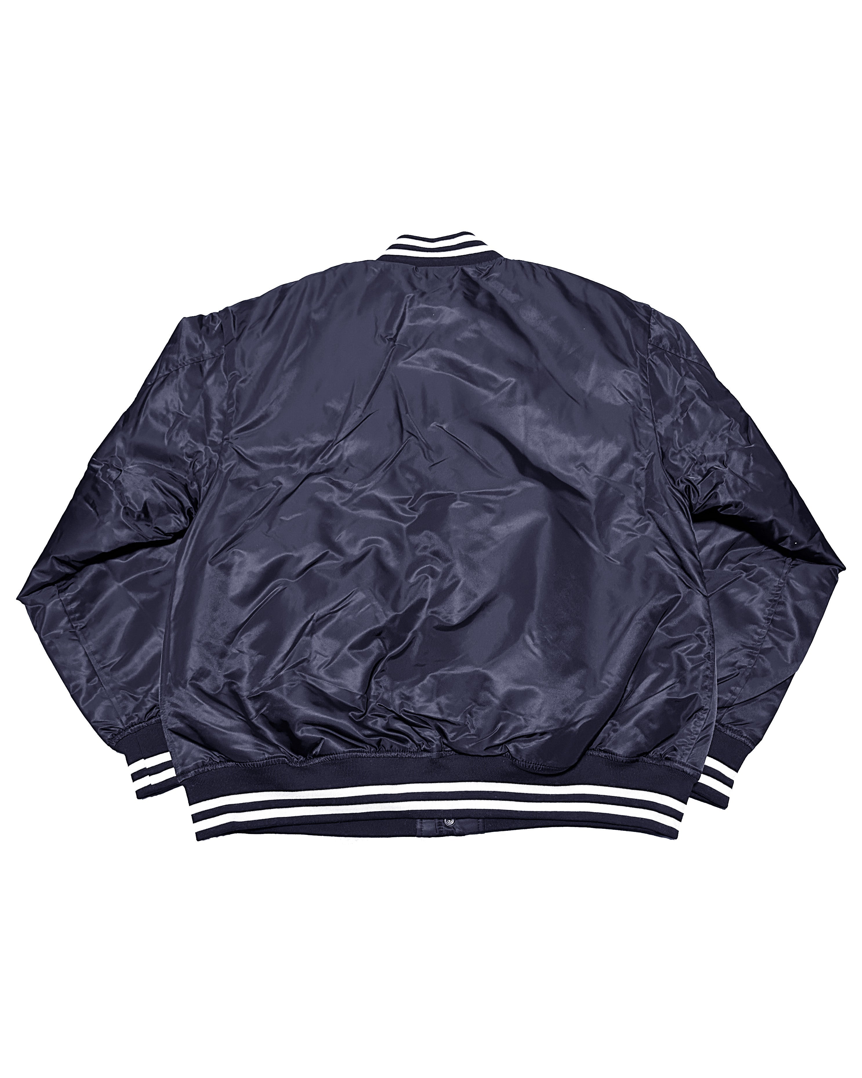 Basic One Point Nylon Stadium JKT - Navy / White