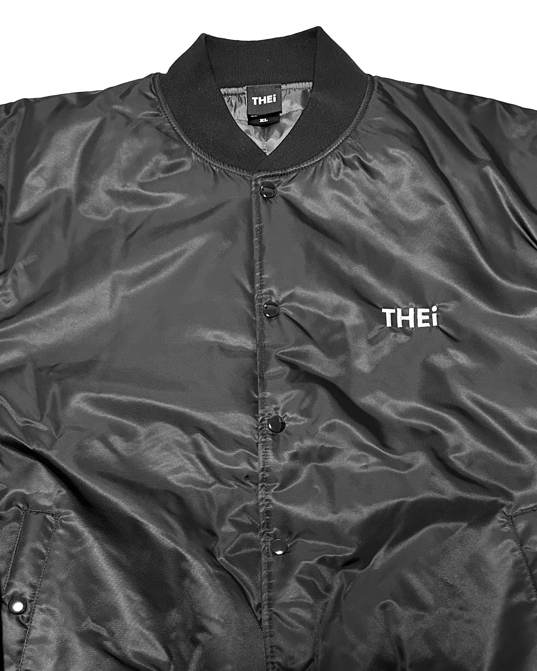 Basic One Point Nylon Stadium JKT - Black