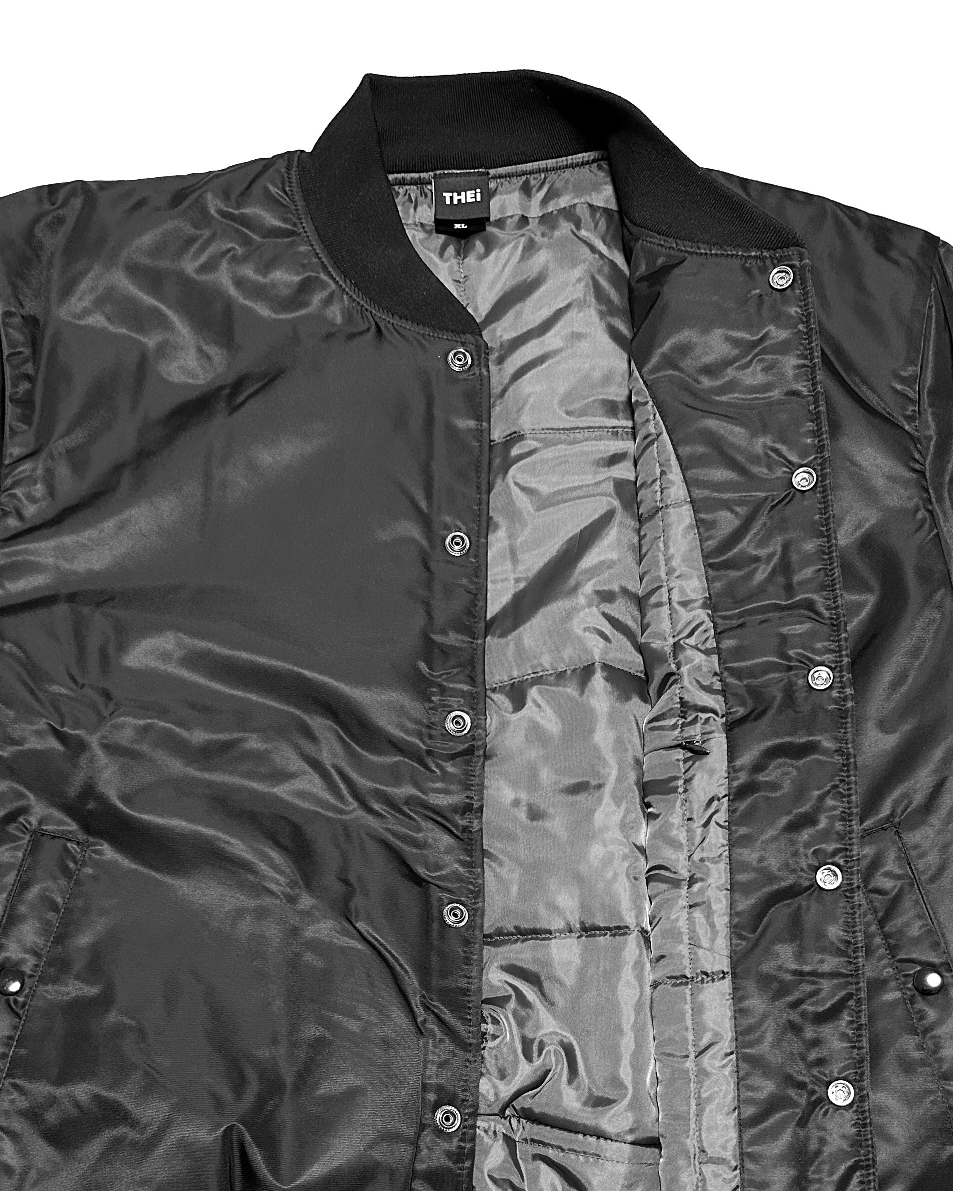Basic One Point Nylon Stadium JKT - Black