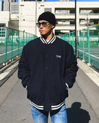 Basic One Point Melton Stadium JKT - Navy