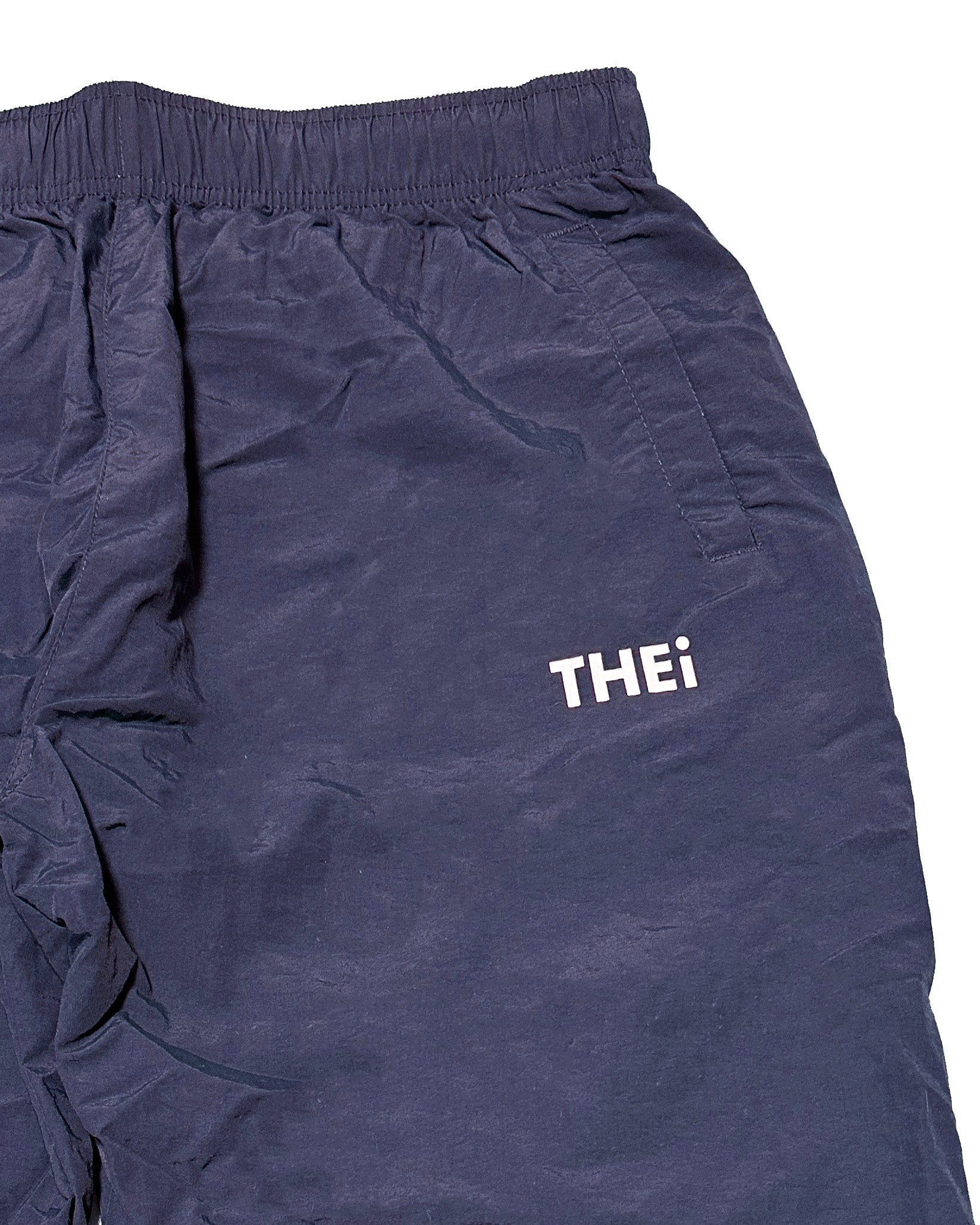 Basic One Point Nylon Track Pants - Navy
