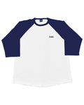 Basic One Point Raglan 3/4 Tee - White / Navy