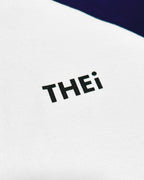 Basic One Point Raglan 3/4 Tee - White / Navy