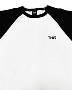 Basic One Point Raglan 3/4 Tee - White / Black