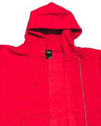 Basic Back Print HW Sweat Zip Hoodie - Red
