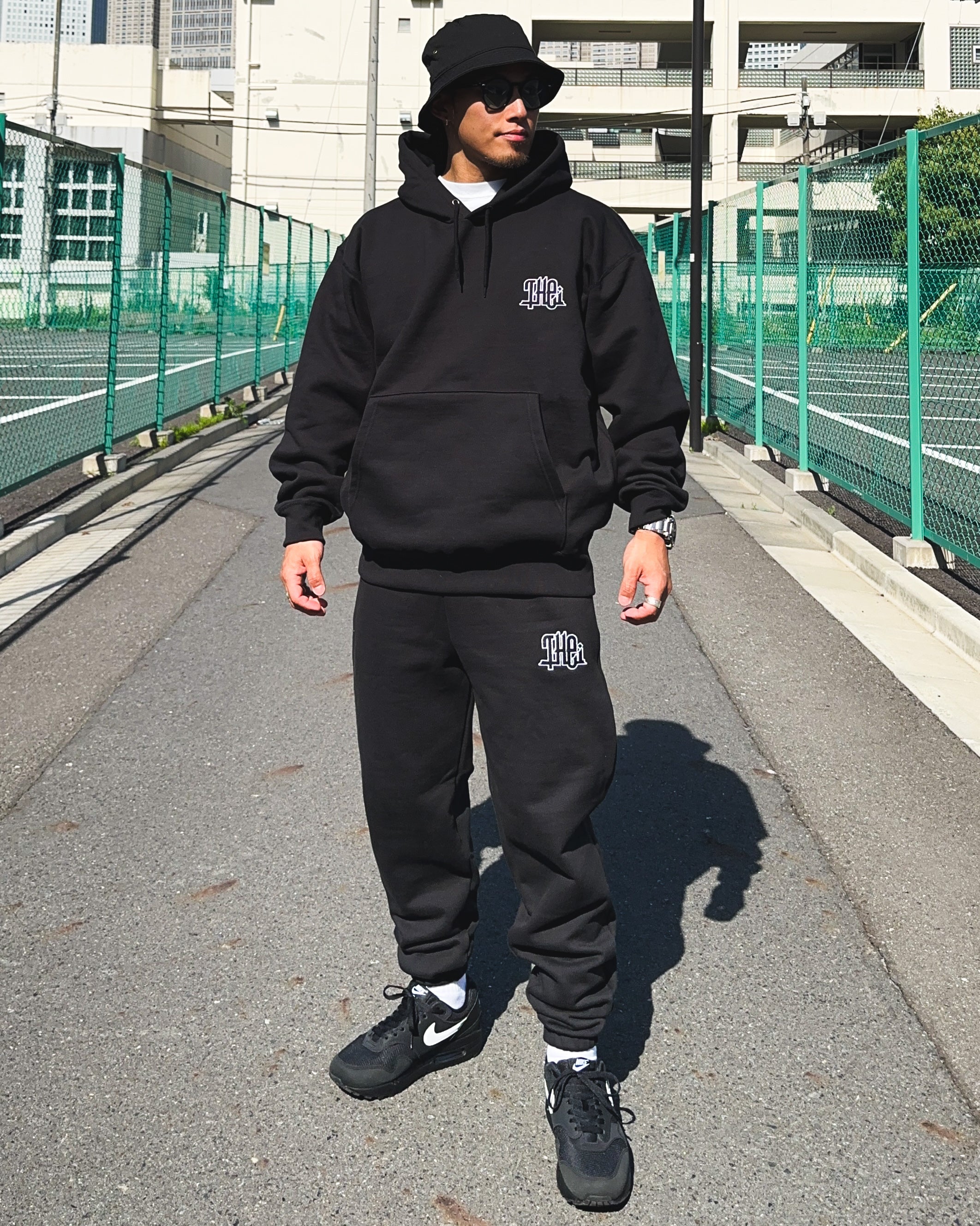 Arabic-Type2 HW Sweat Hoodie & Pants Setup - Black