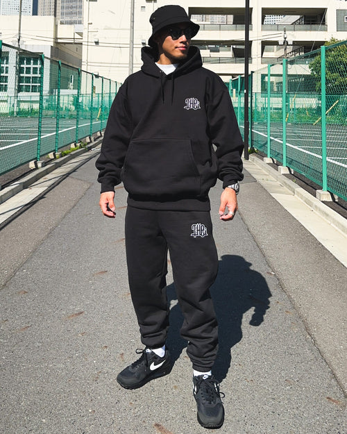 Arabic-Type2 HW Sweat Hoodie & Pants Setup - Black