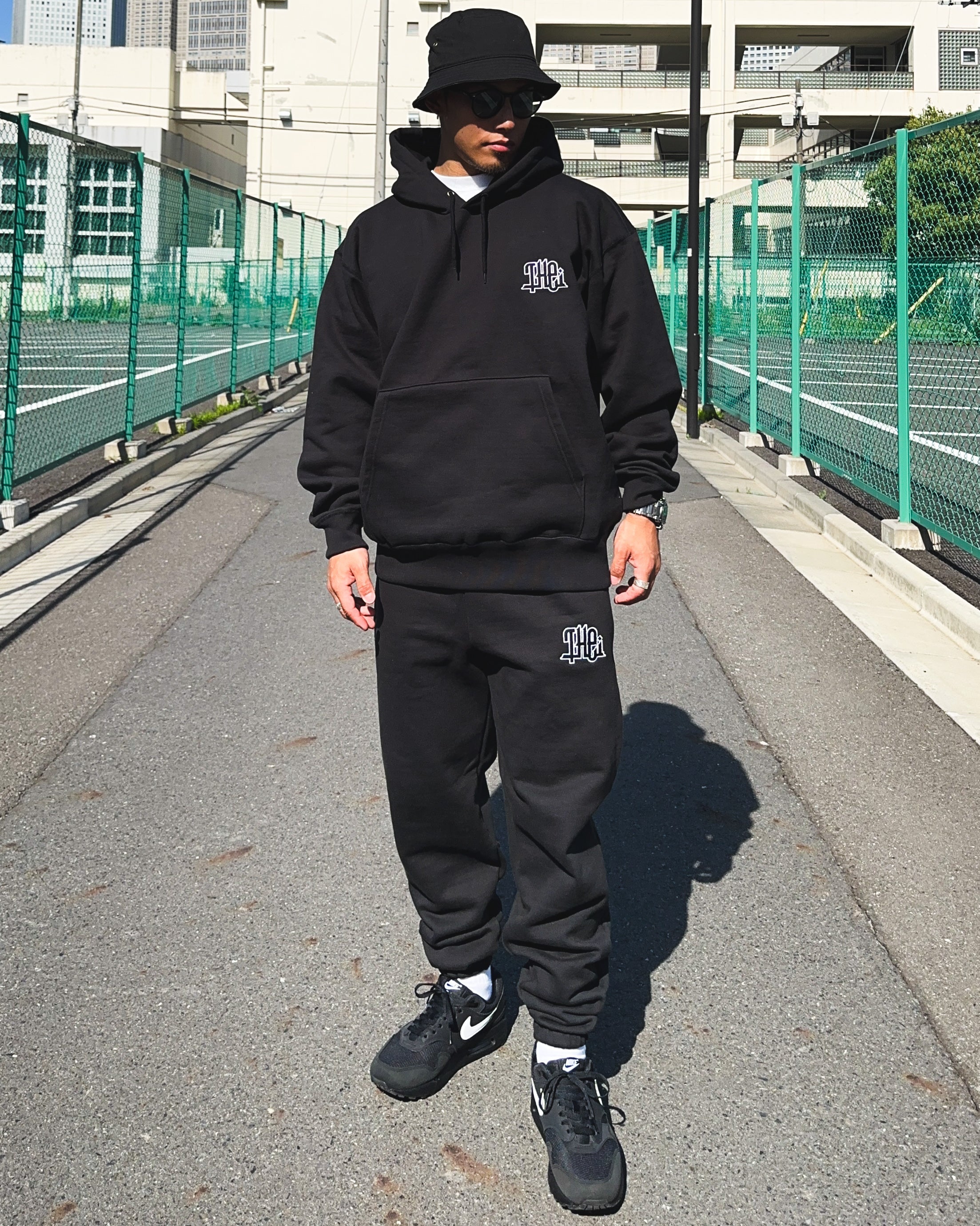 Arabic-Type2 HW Sweat Hoodie & Pants Setup - Black