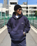Basic One Point HW Sweat Hoodie & Pants Setup - Navy