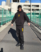 Smiley HW Sweat Hoodie & Pants Setup - Black