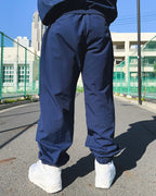Basic One Point Nylon Track Pants - Navy