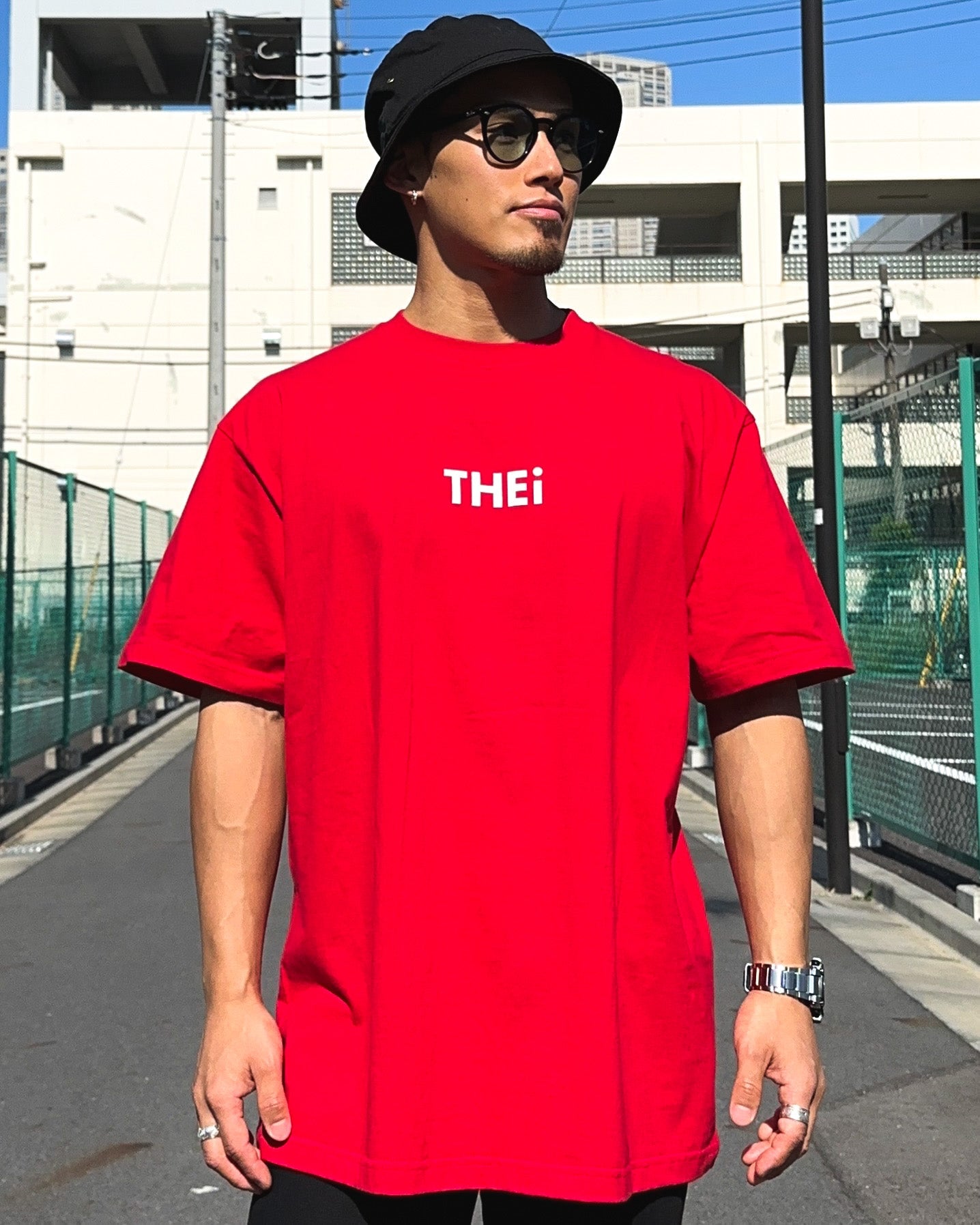 Basic Back Print Tee - Red