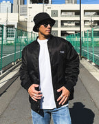 Basic One Point Nylon Stadium JKT - Black