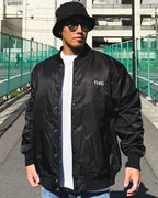 Basic One Point Nylon Stadium JKT - Black