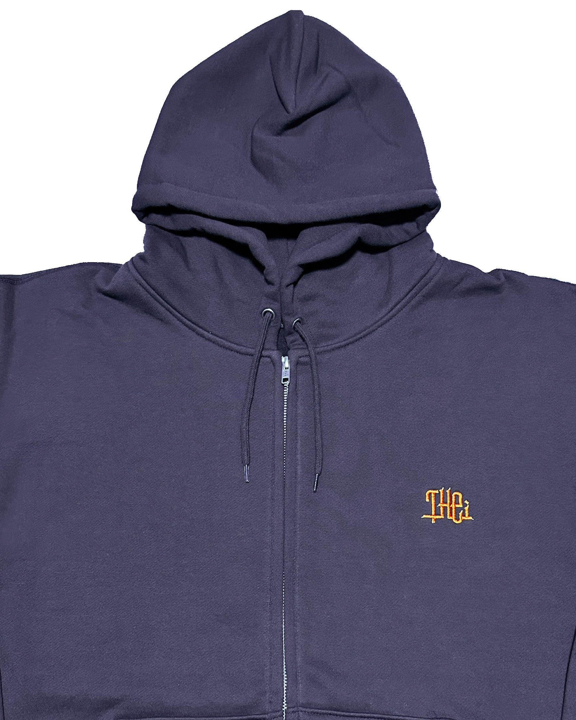 Arabic One Point HW Sweat Zip Hoodie - Navy