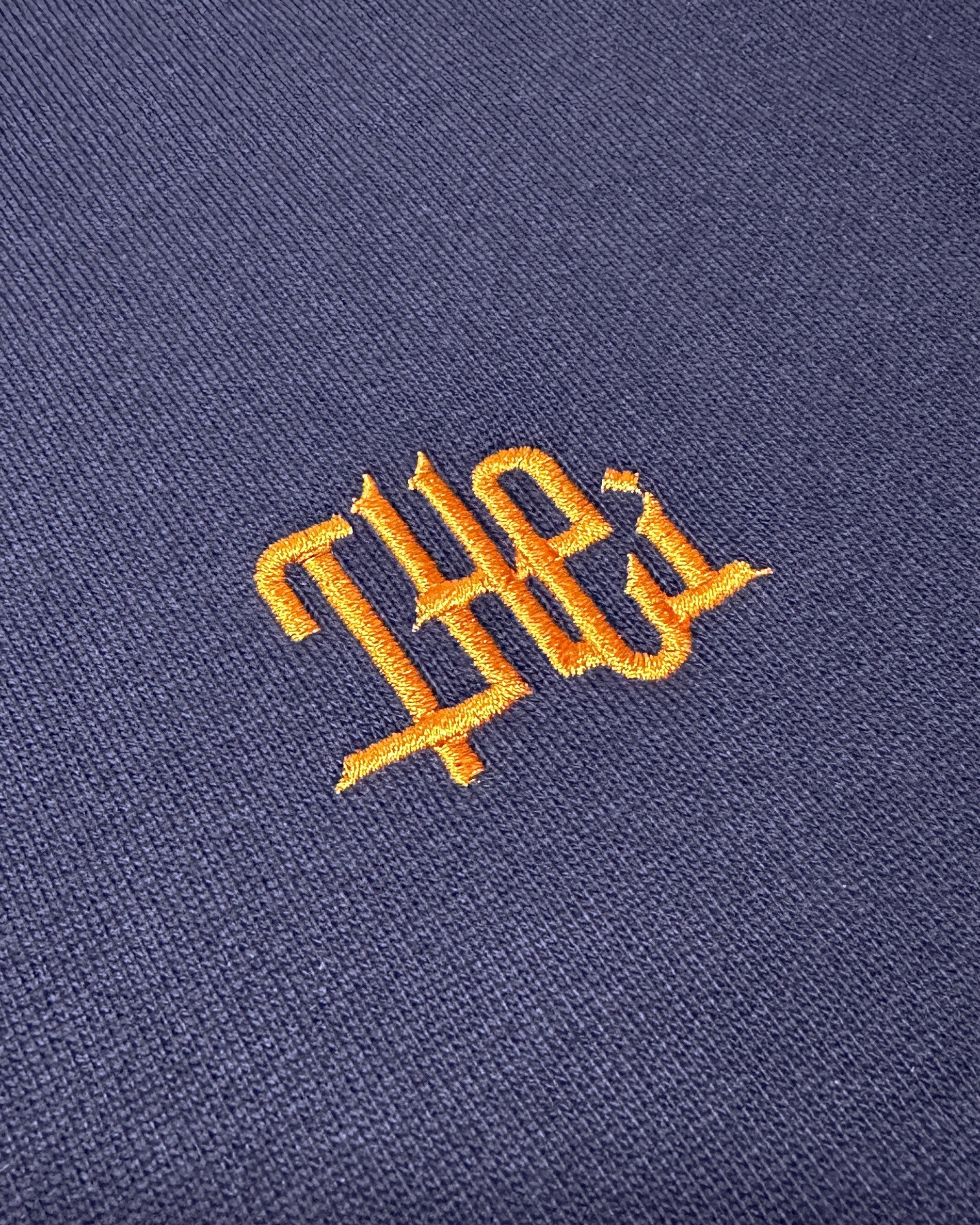 Arabic One Point HW Sweat Zip Hoodie - Navy