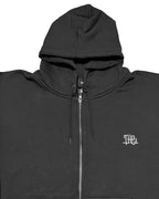 Arabic One Point HW Sweat Zip Hoodie & Pants Setup - Black