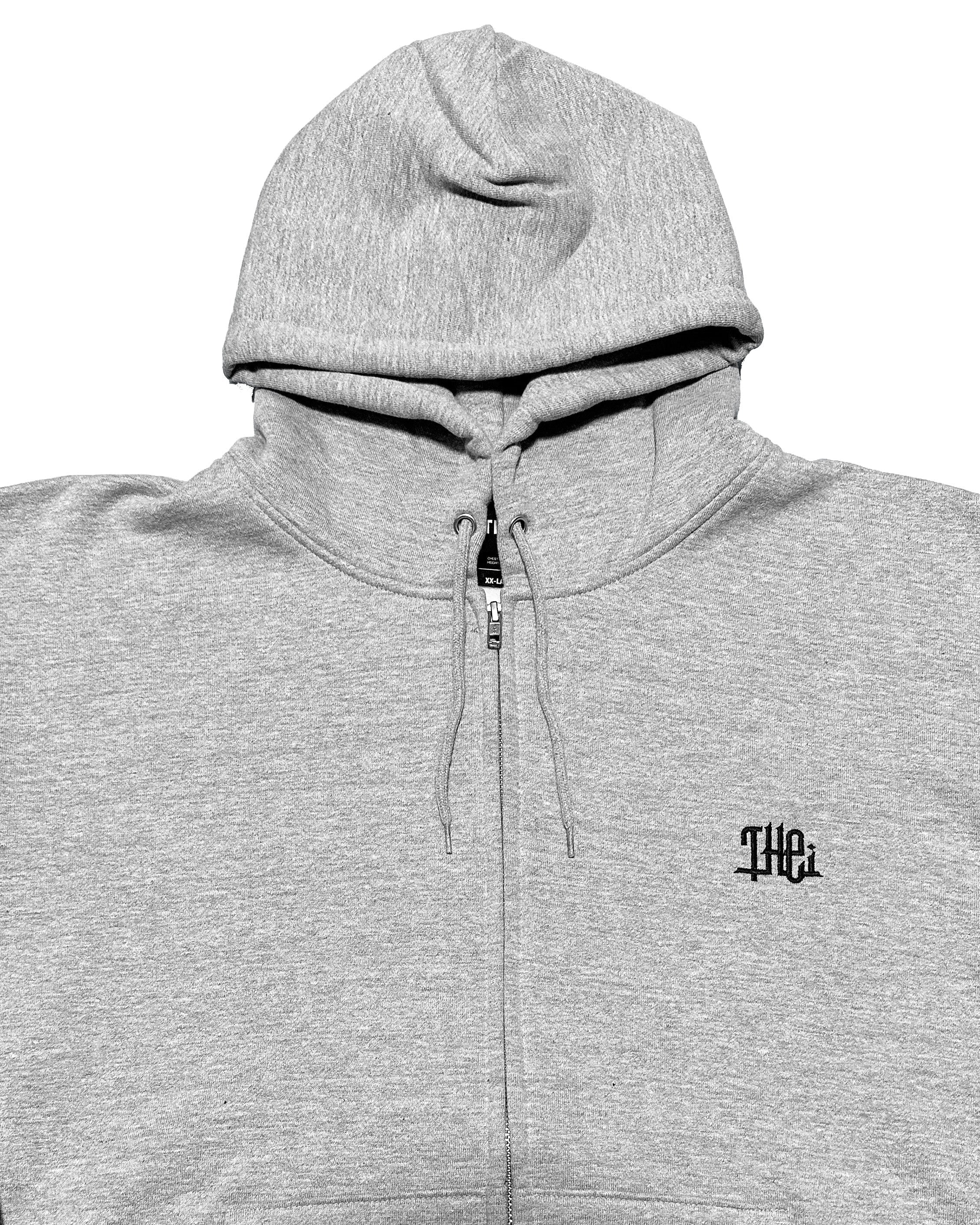 Arabic One Point HW Sweat Zip Hoodie - Gray