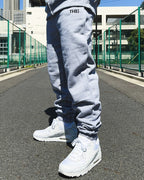 Basic One Point HW Sweat Zip Hoodie & Pants Setup - Gray