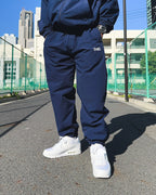 Basic One Point Nylon Track Pants - Navy
