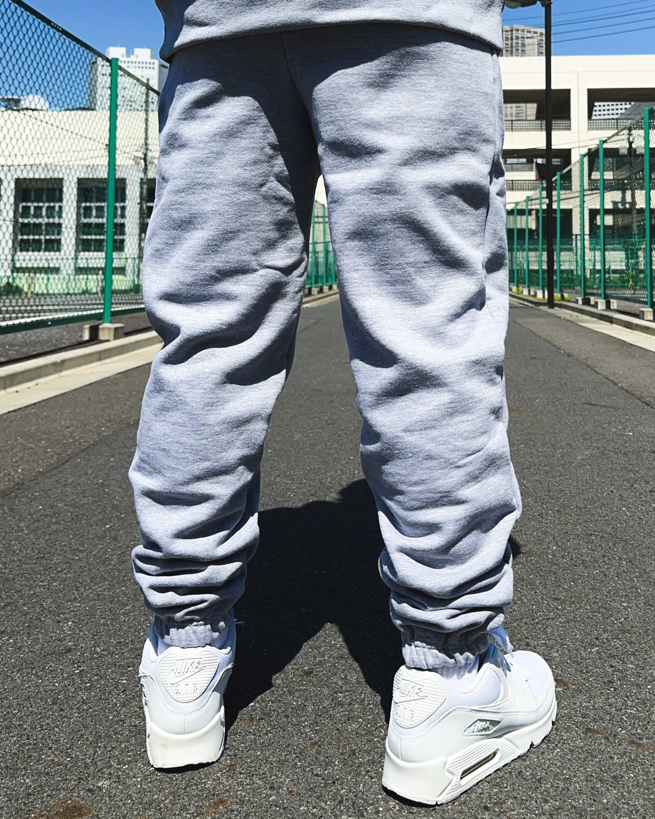 Basic One Point HW Sweat Hoodie & Pants Setup - Gray