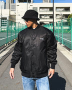 Basic One Point Nylon Stadium JKT - Black