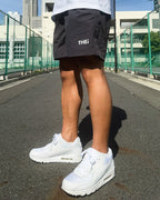 Basic One Point Nylon Easy Shorts - Charcoal Gray