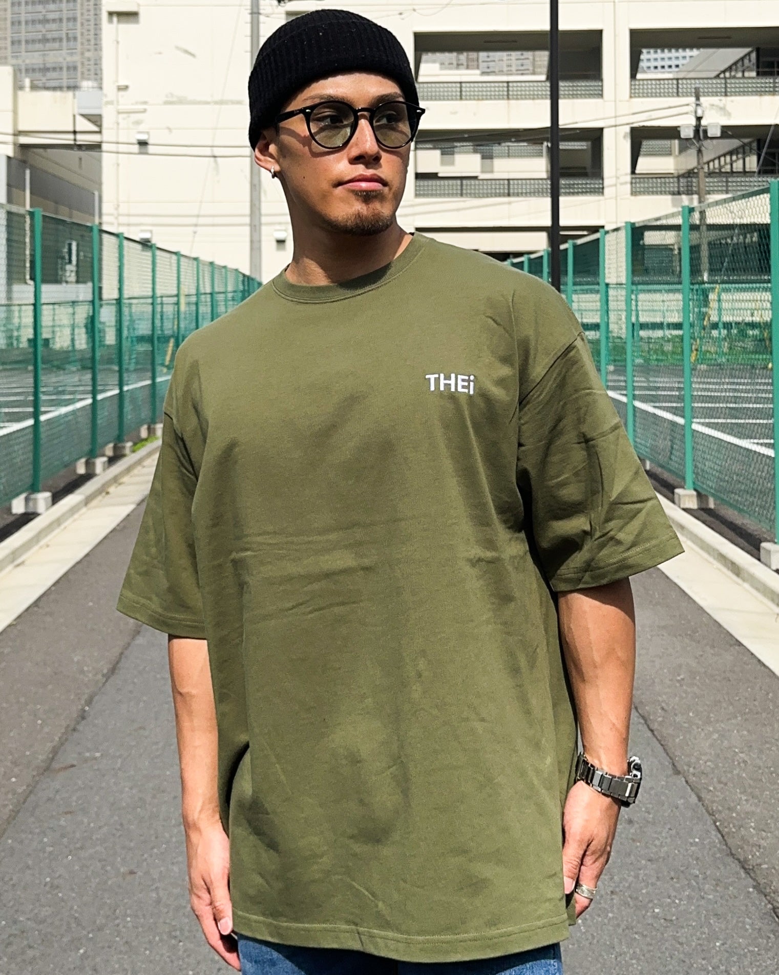 Basic One Point Big Tee - Military Green