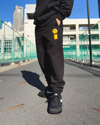 Smiley HW Sweat Pants - Black