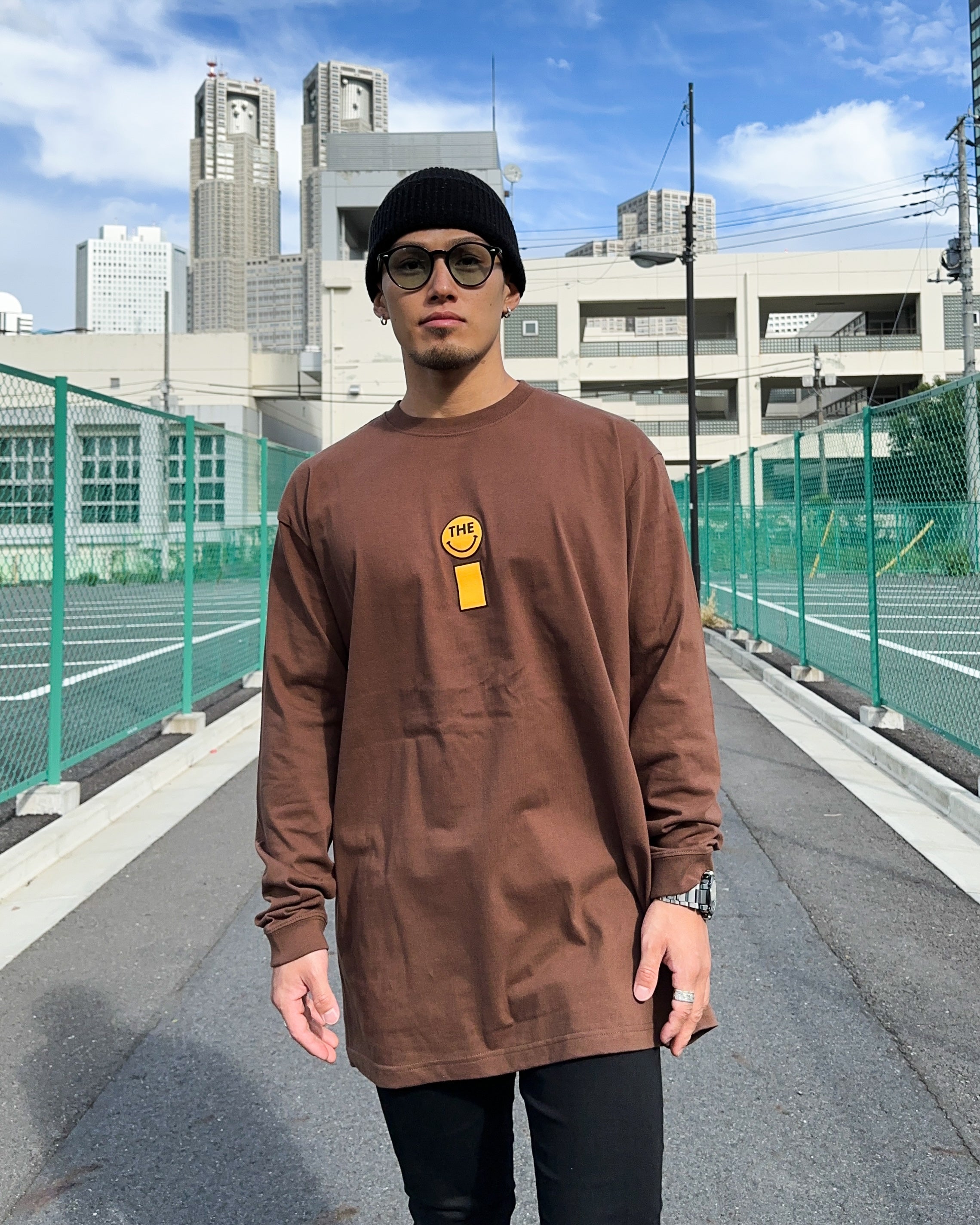 Smiley L/S Tee - Brown