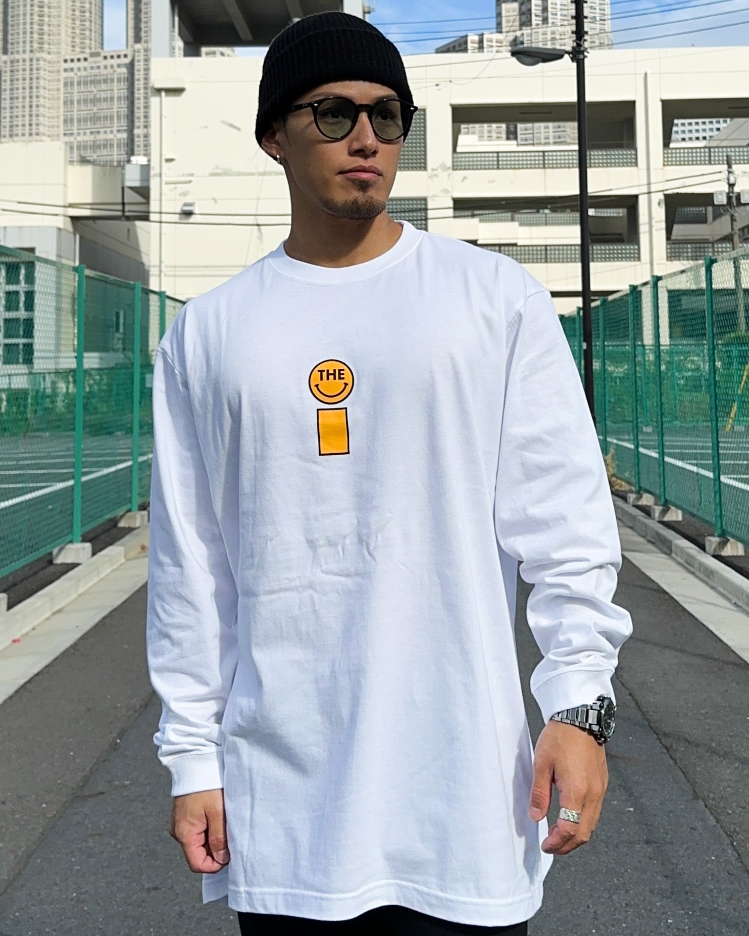 Smiley L/S Tee - White