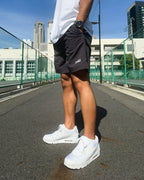 Basic One Point Nylon Easy Shorts - Charcoal Gray