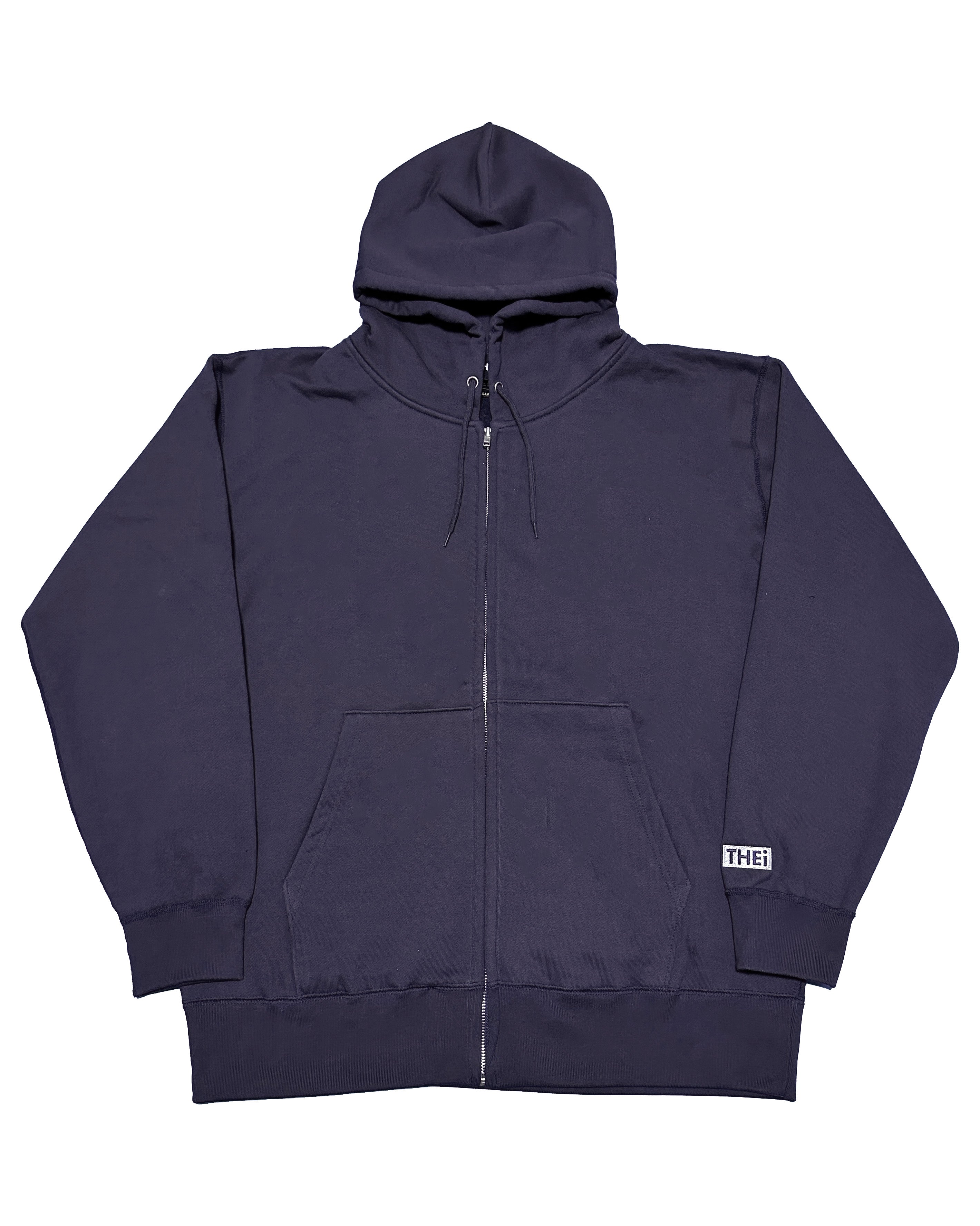 Box One Point HW Sweat Zip Hoodie - Navy