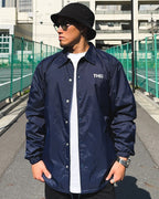 Basic One Point Nylon Coach JKT - Navy