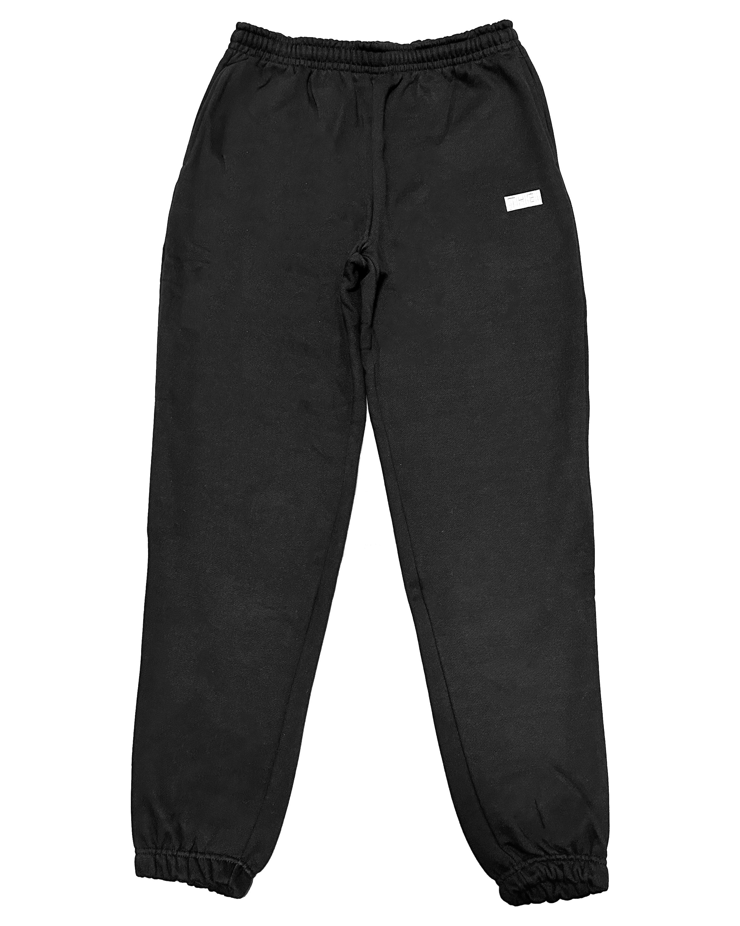 Box-Type2 One Point HW Sweat Pants - Black