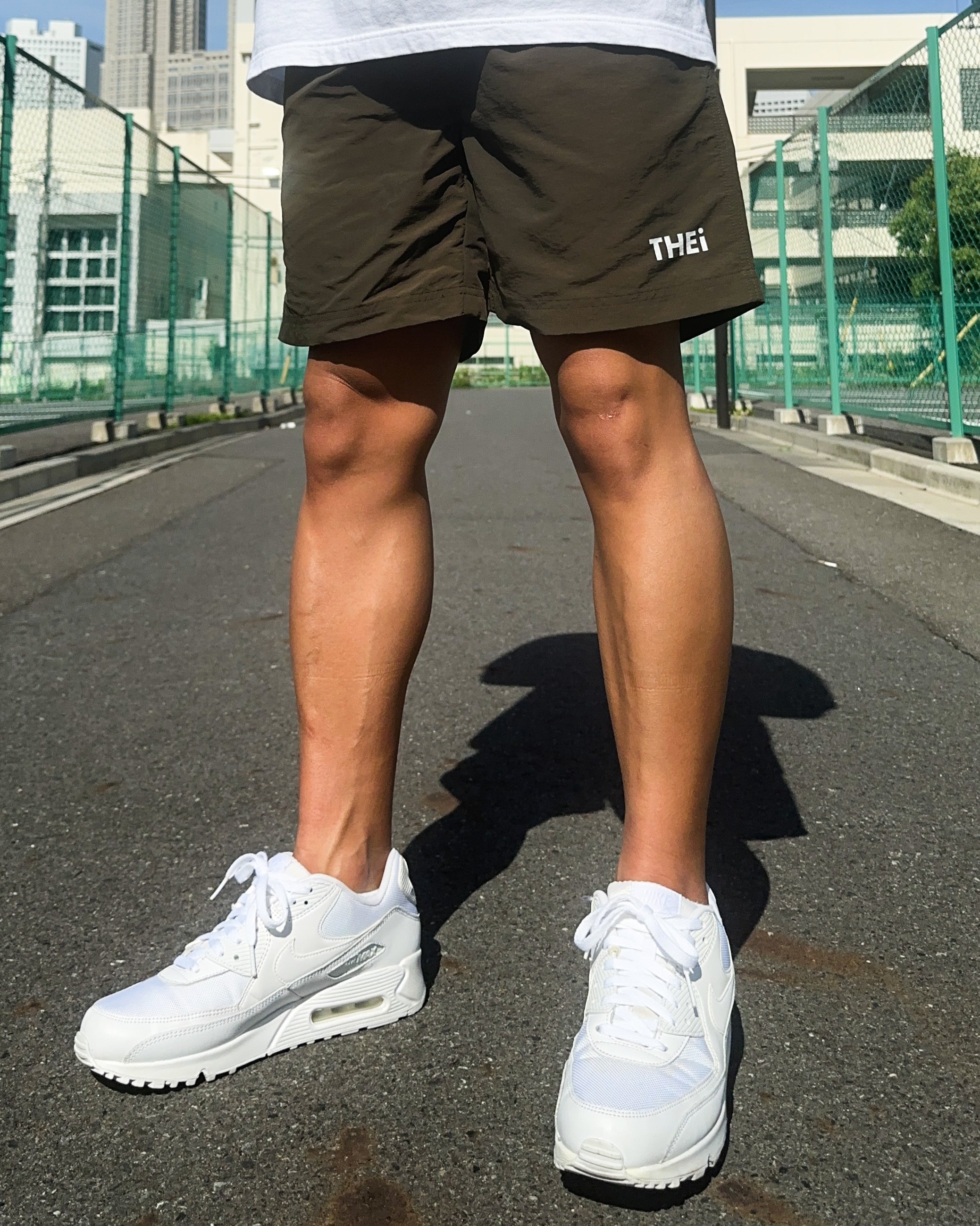 Basic One Point Nylon Easy Shorts - Military Green